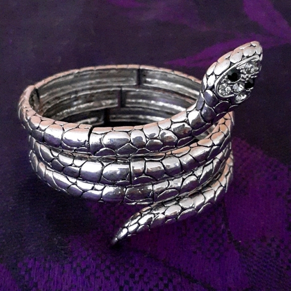 Silver Snake wrap bracelet - Picture 1 of 4
